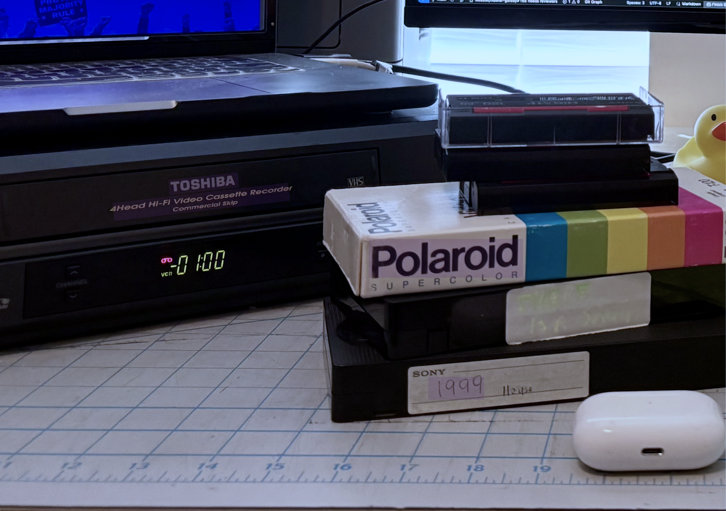 photo of editing station